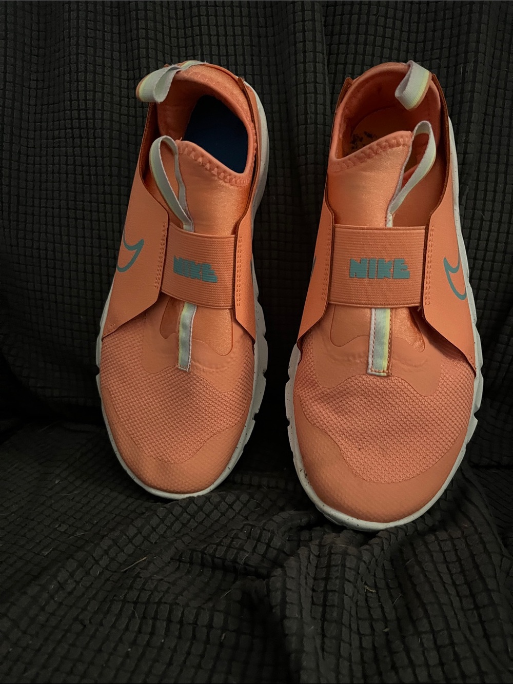 Nike Kids Slip-On Sneakers — Coral Peach with White Sole